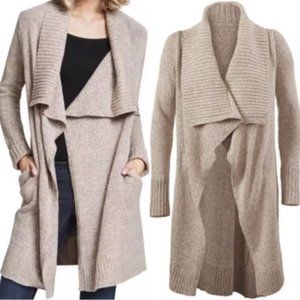 CAbi Oatmeal Confetti Duster Open Front Cardigan